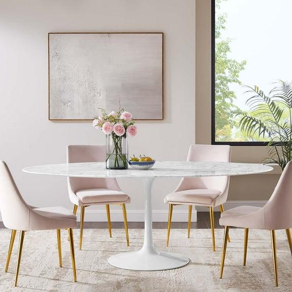 Modway Modway Lippa Oval Artificial Marble Dining Table