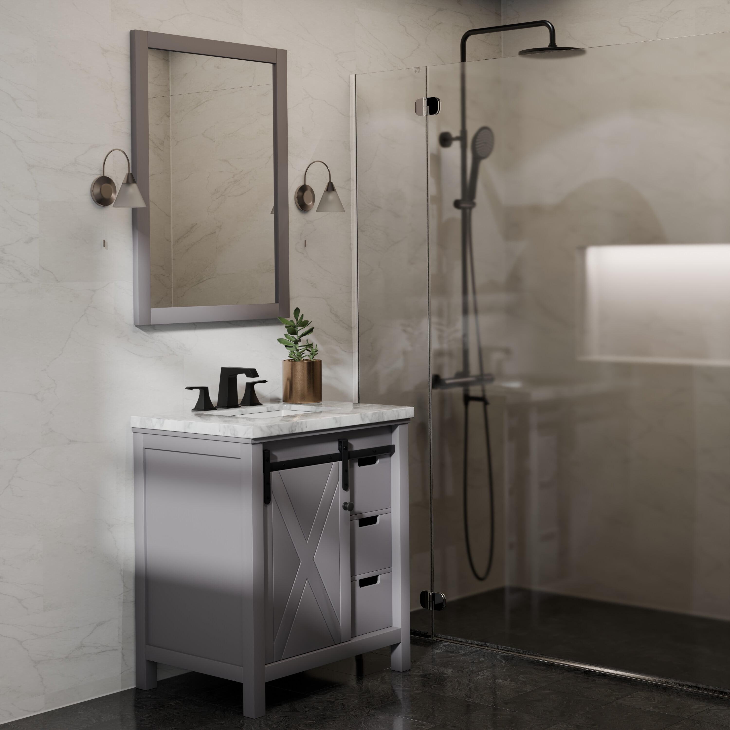 Lexora Marsyas 30 in W x 22 in D Bath Vanity