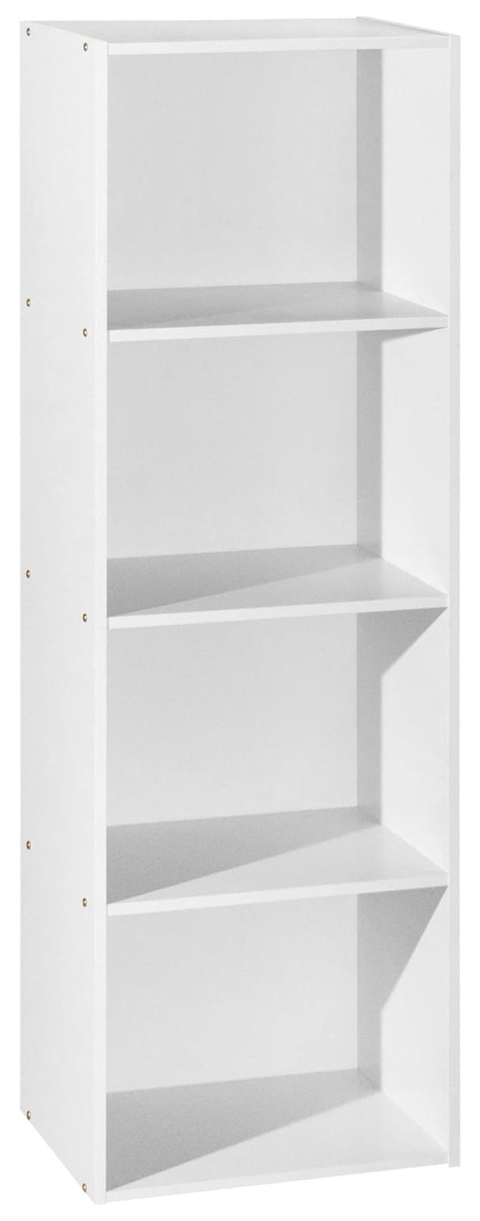 White 4-Shelf Kids Bookcase Organizer