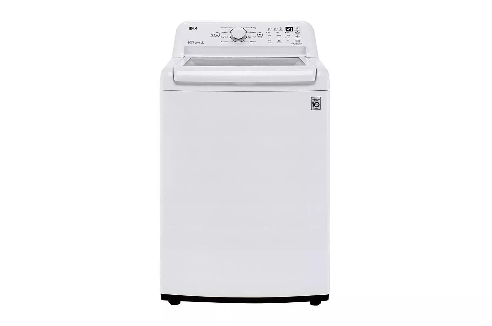 LG 4.3 cu. ft. Ultra Large Capacity Top Load Washer with 4-Way Agitator & TurboDrum Technology, White