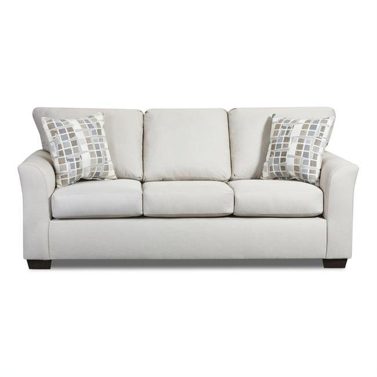 Beige Fabric Sofa with Removable Cushions