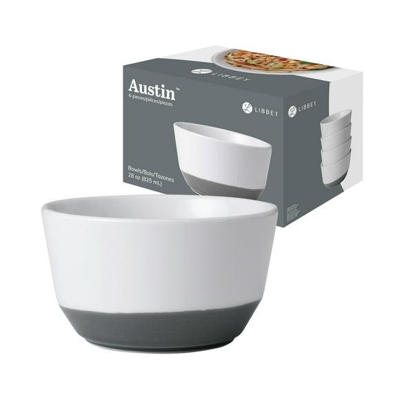 Austin Libbey 28-Ounce Porcelain Soup Salad Bowl, Set Of 4 (Set of 4)