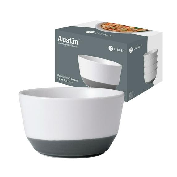 Austin Libbey 28-Ounce Porcelain Soup Salad Bowl, Set Of 4 (Set of 4)