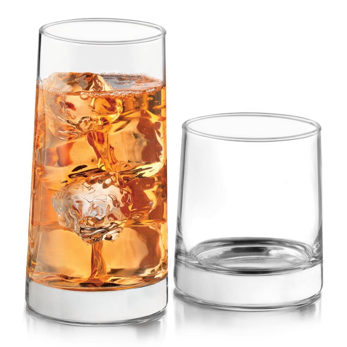 Libbey Cabos 16-Piece Clear Glass Tumbler and Rocks Set