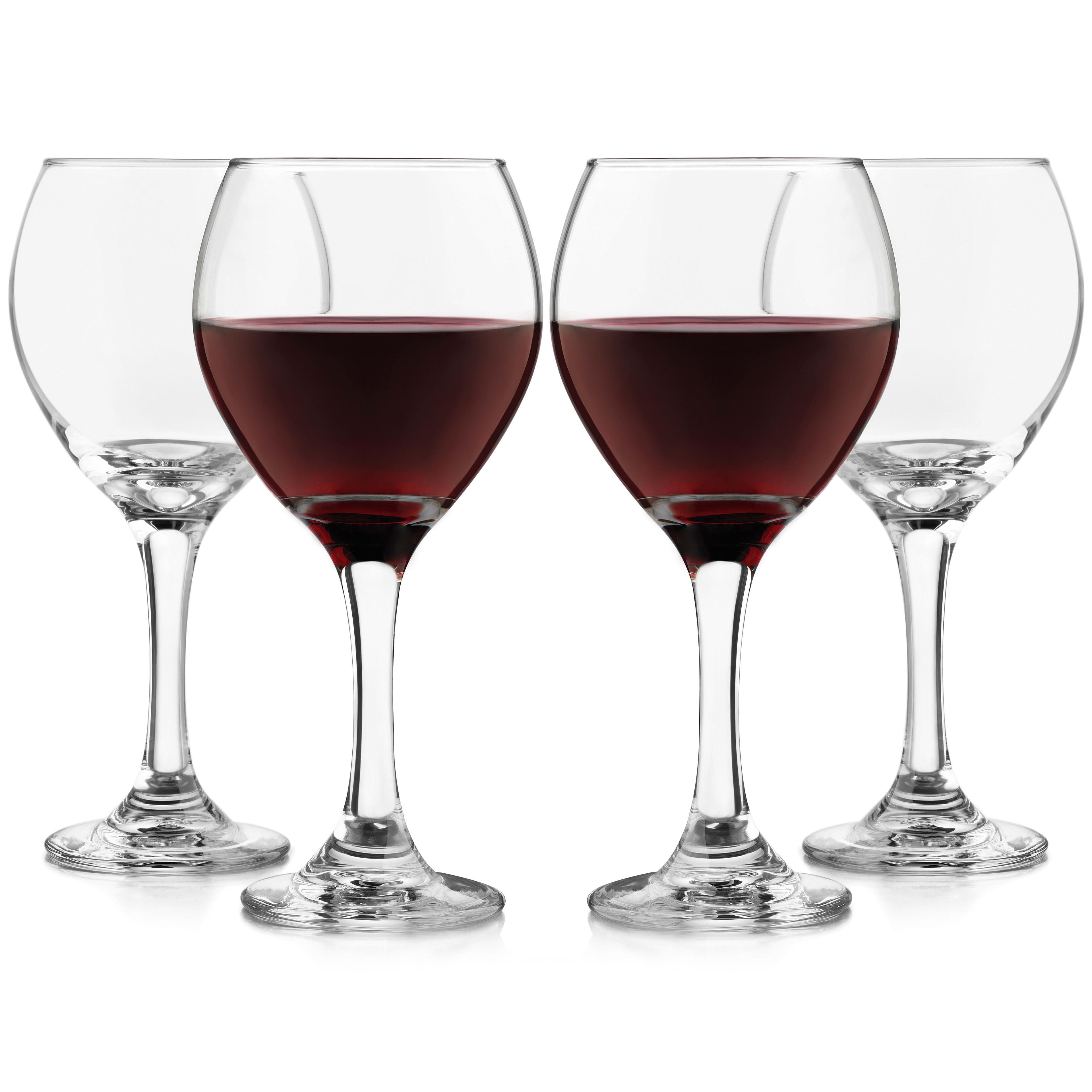 Libbey Classic Clear Glass Red Wine Set, 13.5-ounce, 4-Piece