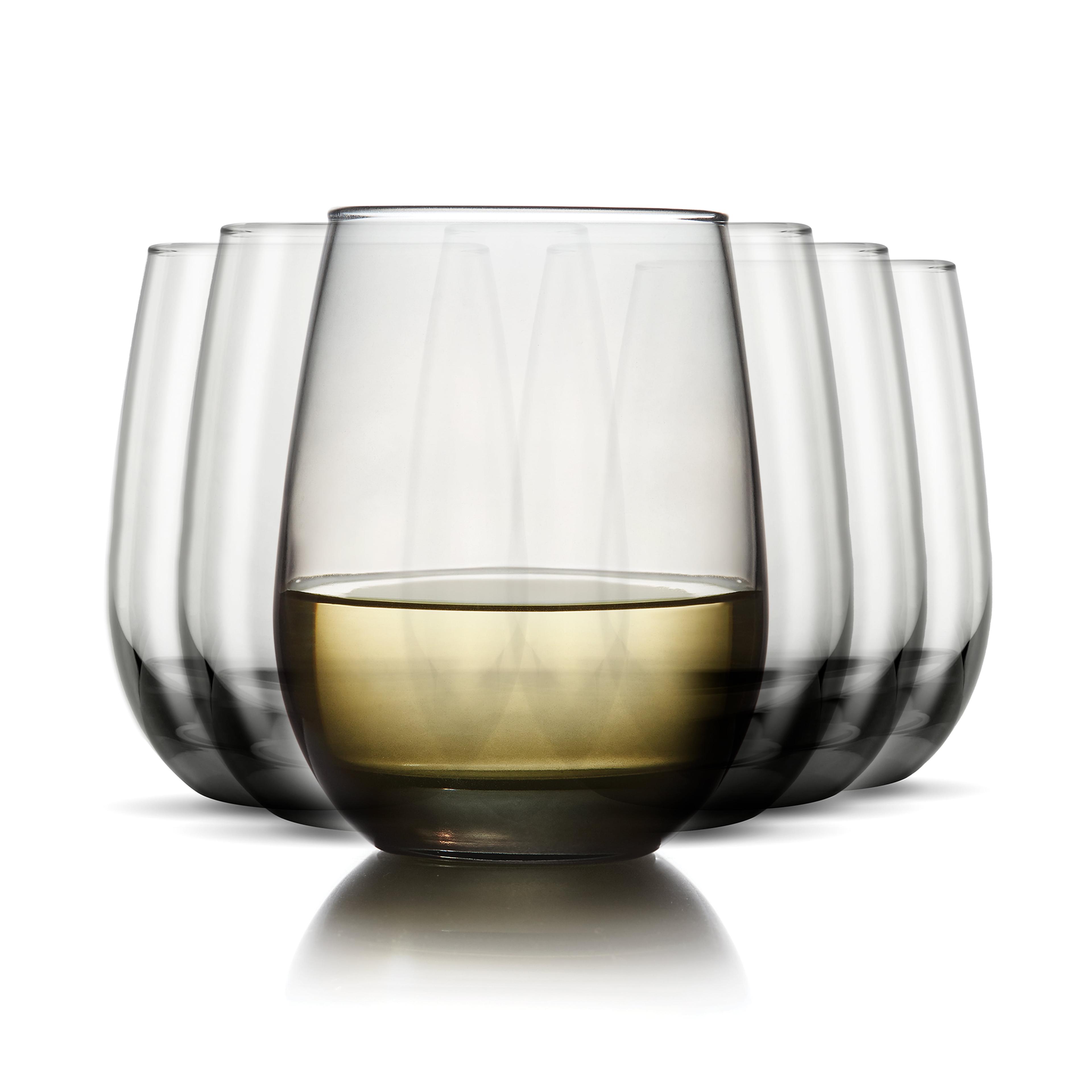 Classic Libbey All-Purpose Stemless Wine Glasses