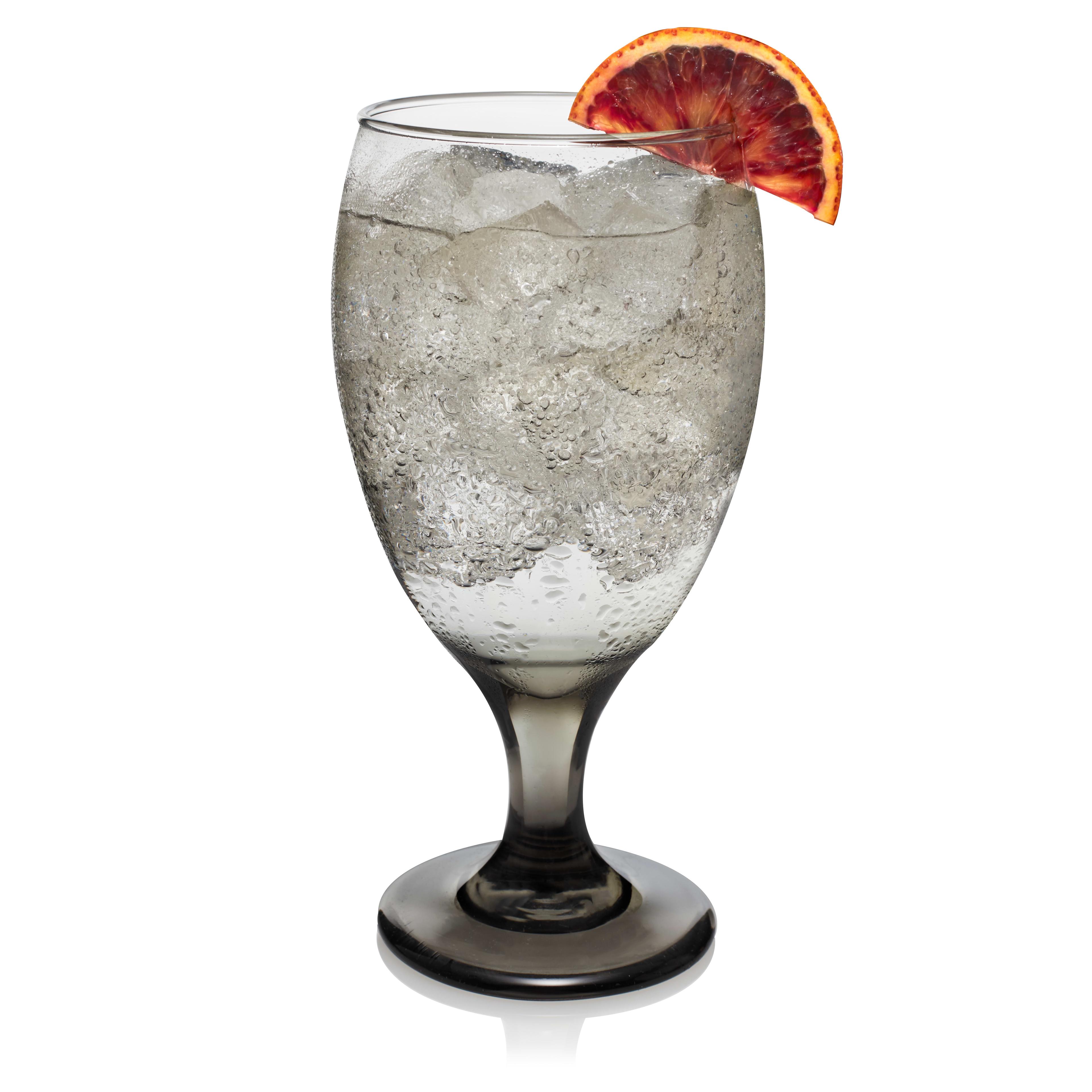 Classic Smoke Glass Goblet Set, 16.25-ounce, Set of 6