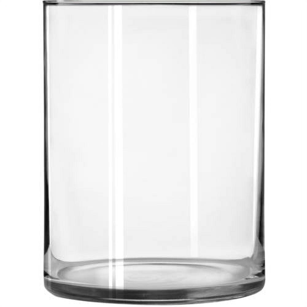 Libbey Clear Glass 8" Wide Cylinder Floral Vase