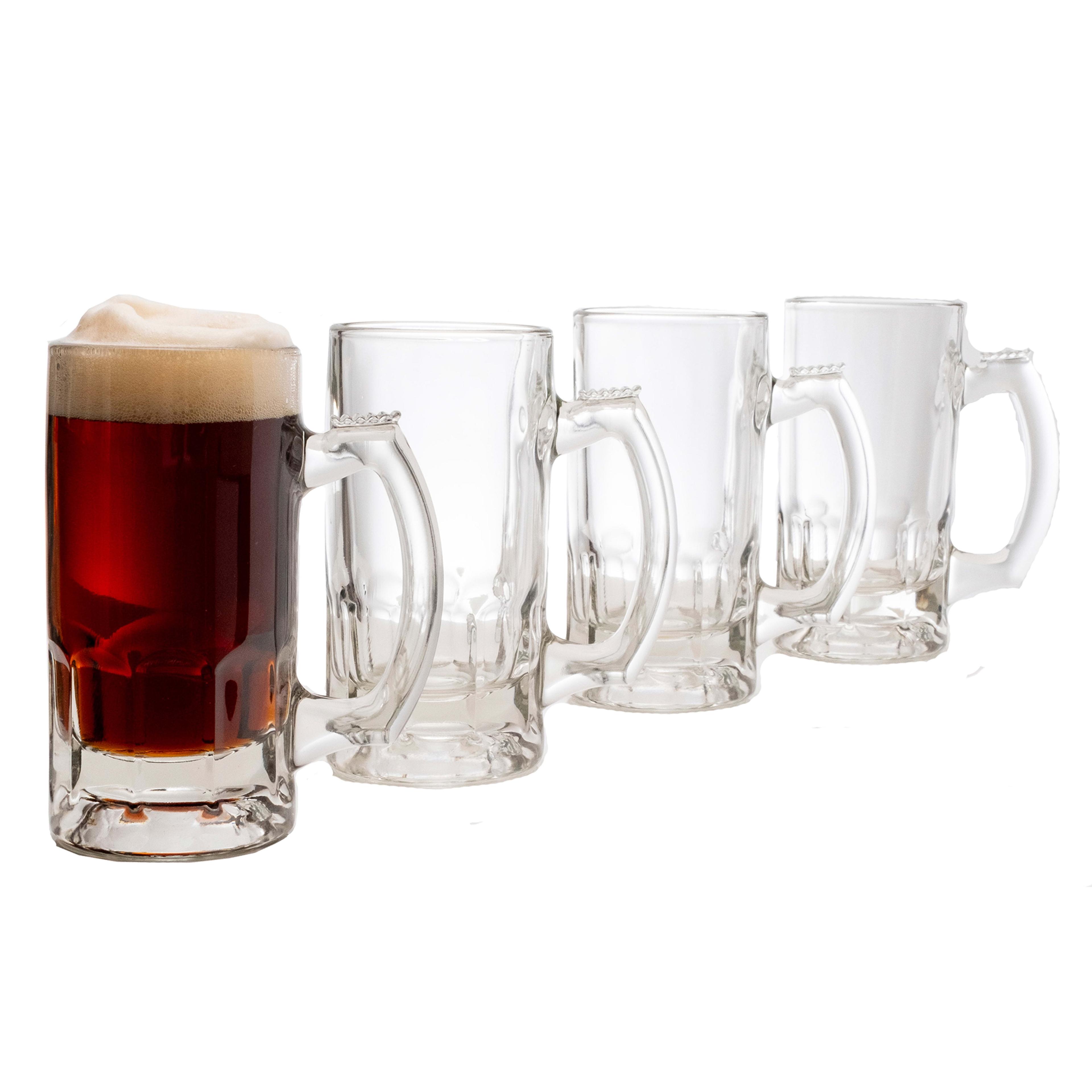 Libbey Classic Glass Beer Mug, 12.68-ounce, Set of 4