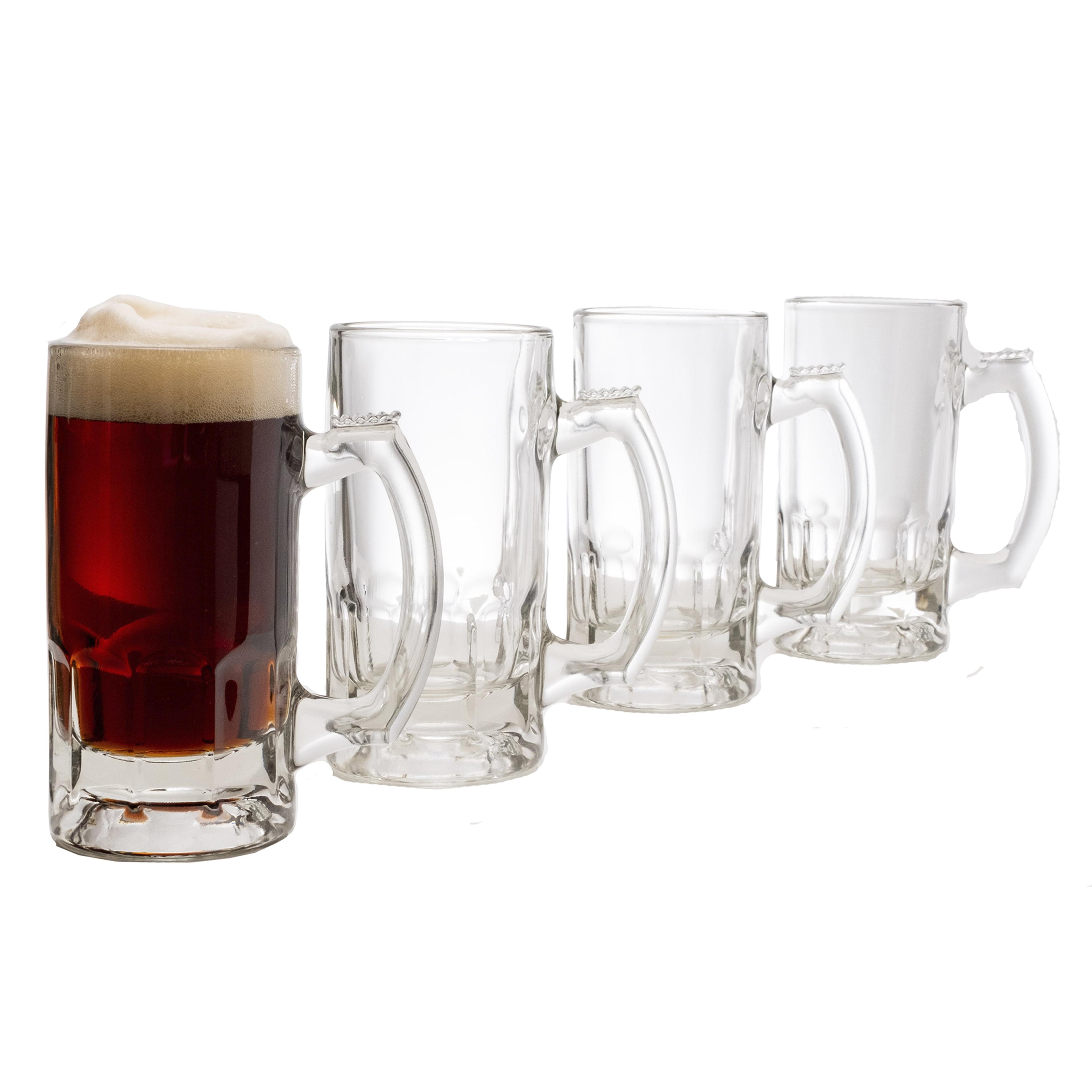 Libbey Classic Glass Beer Mug, 12.68-ounce, Set of 4