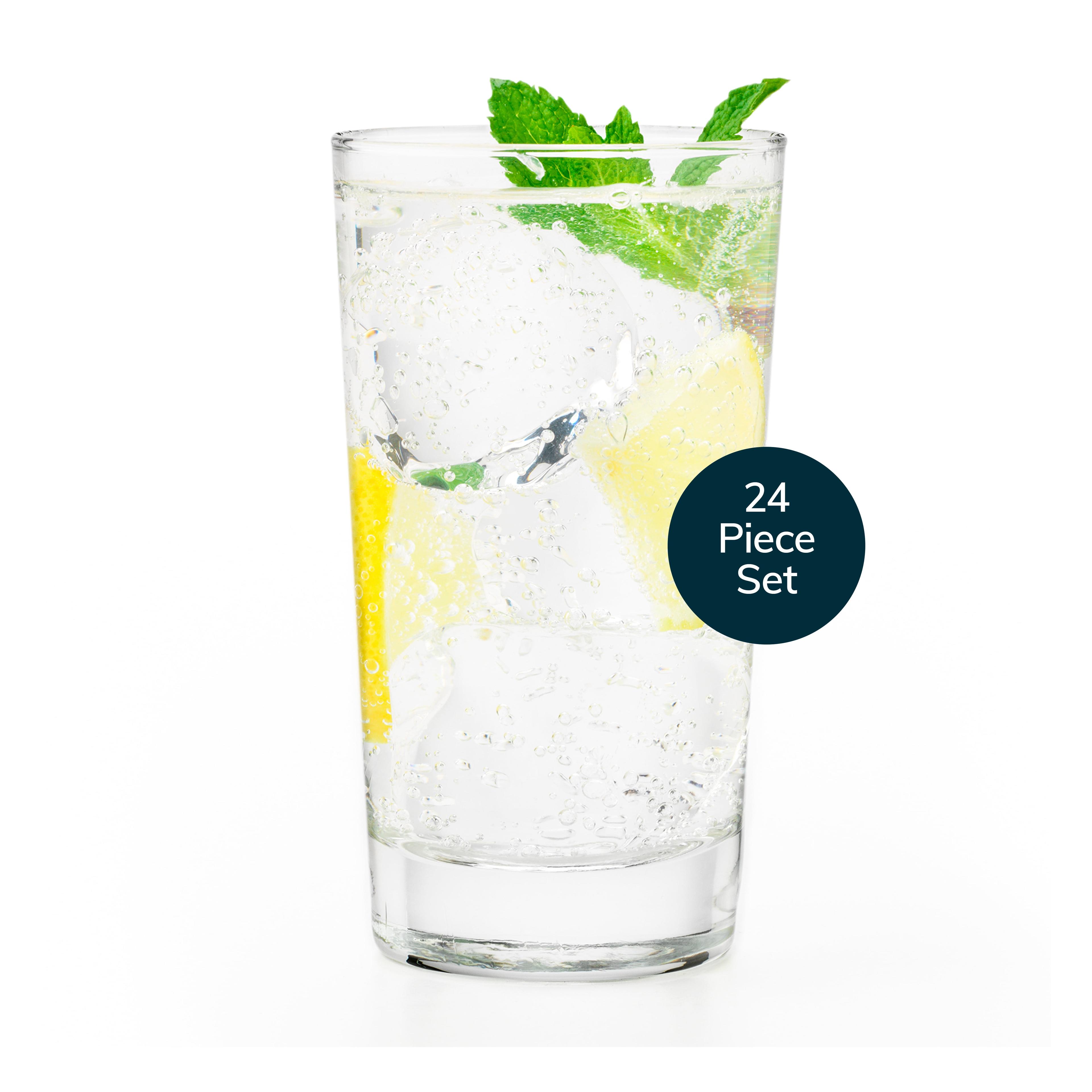 Heavy Base 8 oz. Highball Glassware Set (Set of 24)