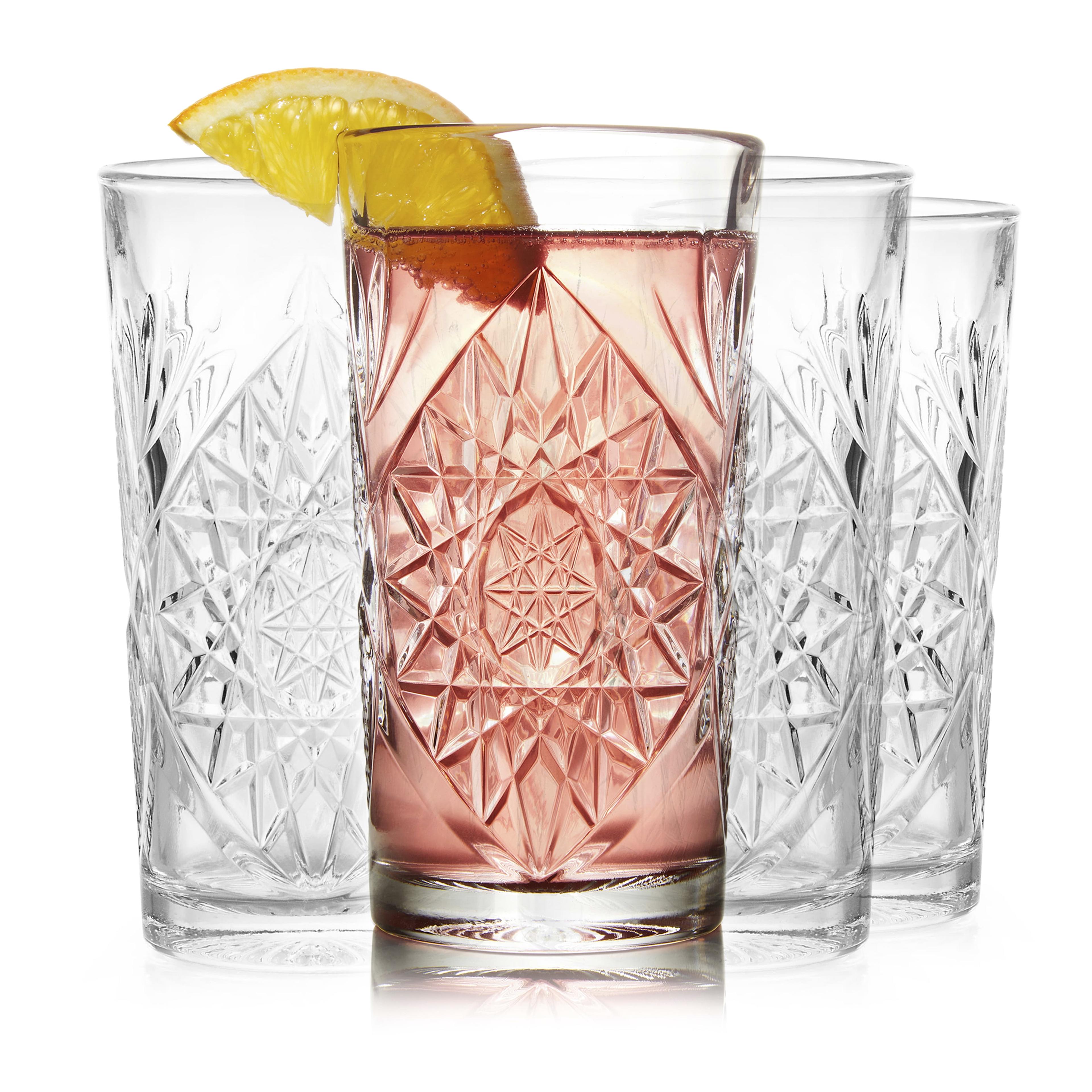 Libbey Hobstar Libbey Cooler Glasses, 16-Ounce (Set of 4)