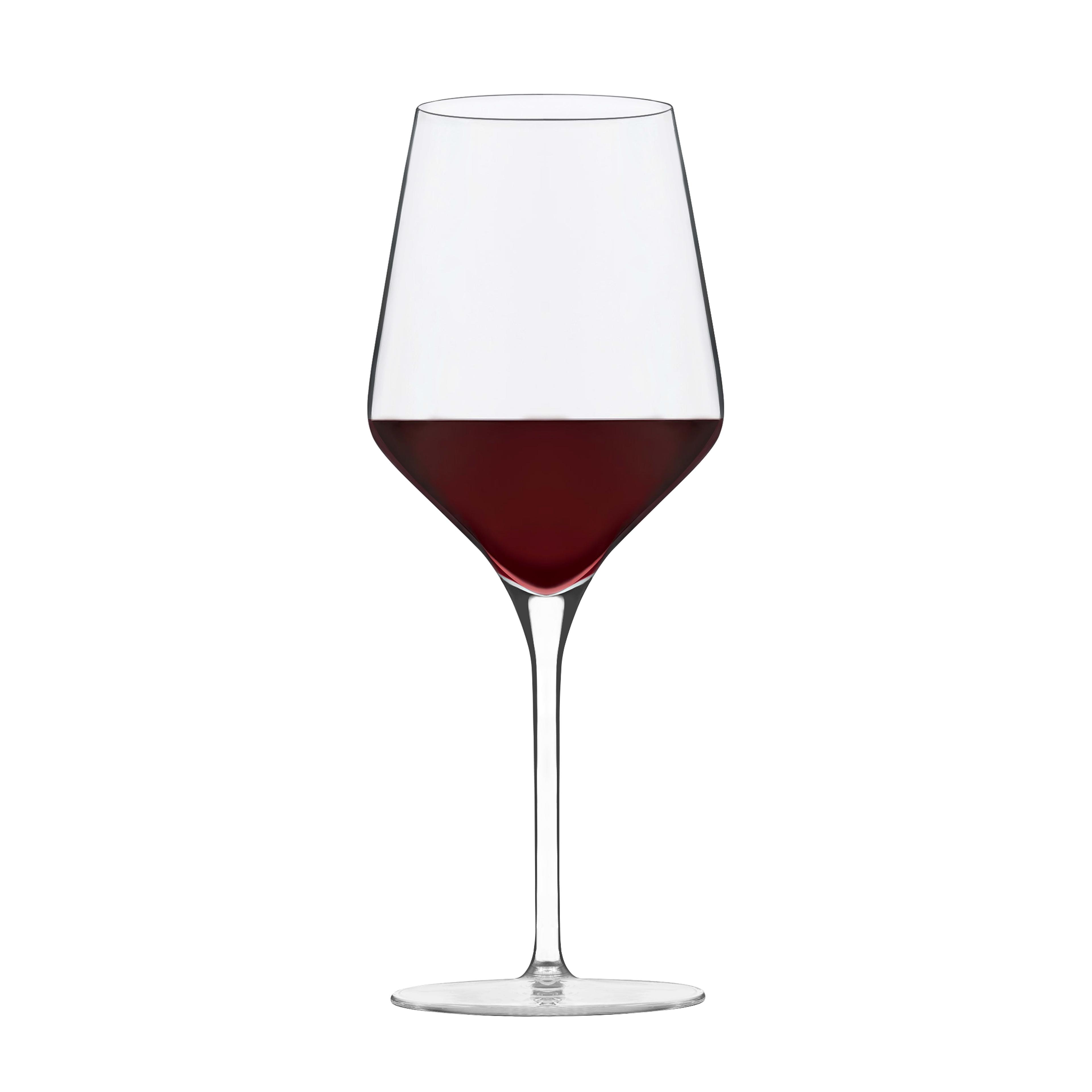 Greenwich Signature Angular Bowl 16-Ounce Wine Glasses Set of 4