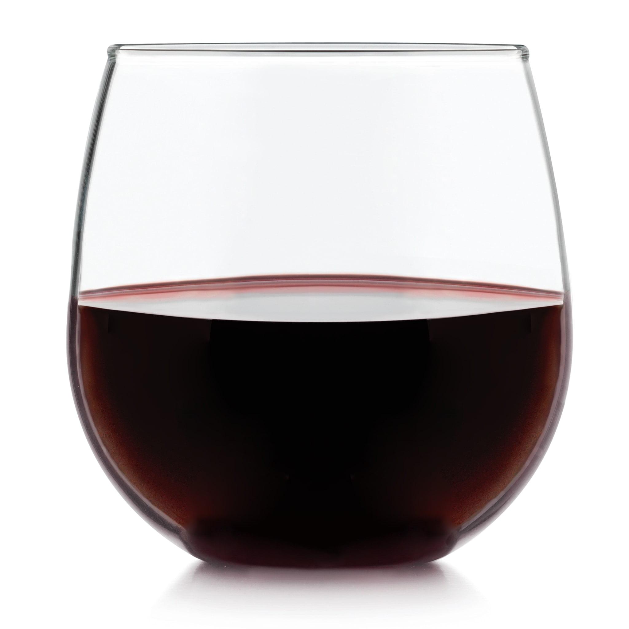 Libbey 16.75 oz Clear Stemless Red Wine Glasses Set of 8