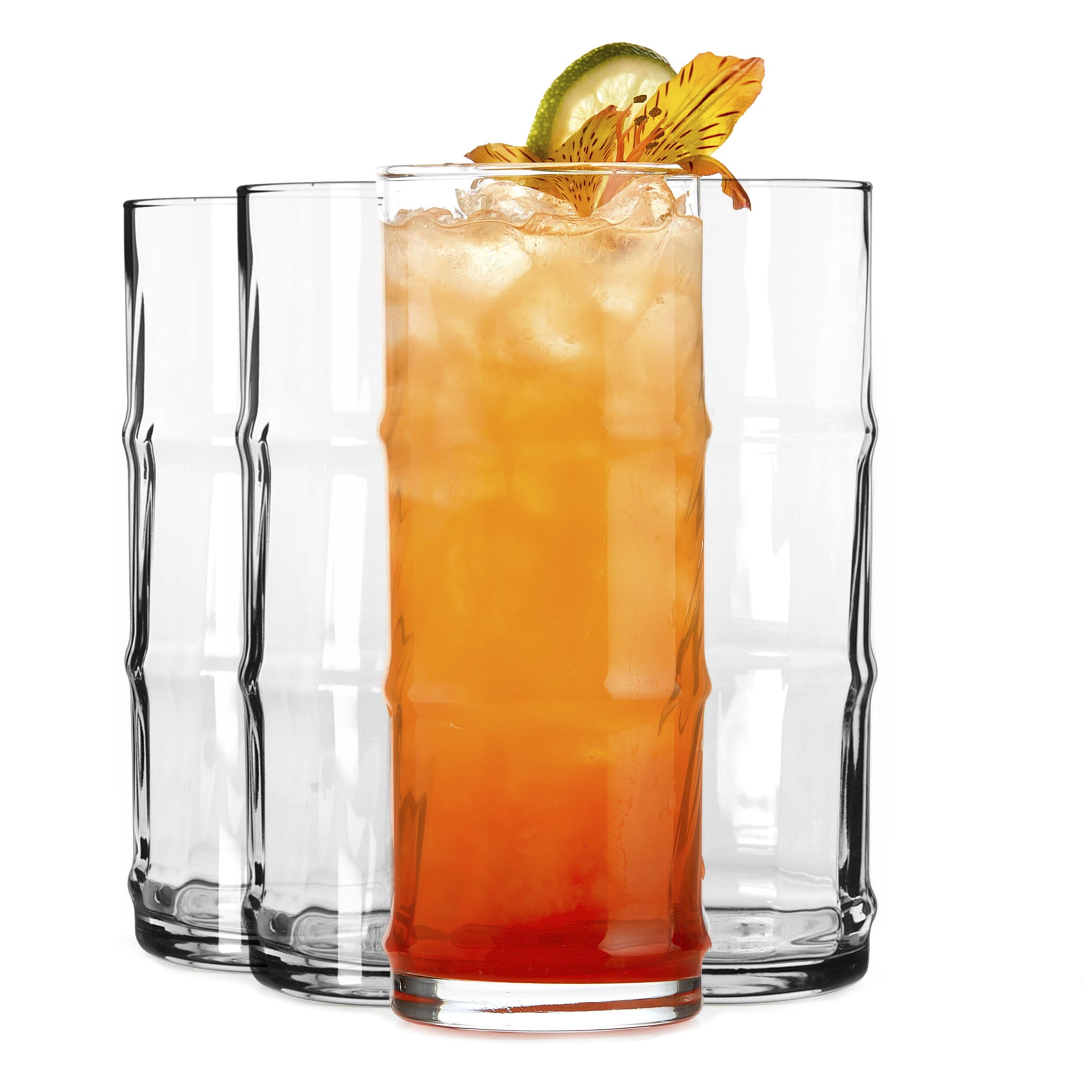 Libbey Tiki Bamboo Hi-Ball Glasses, 16 oz.