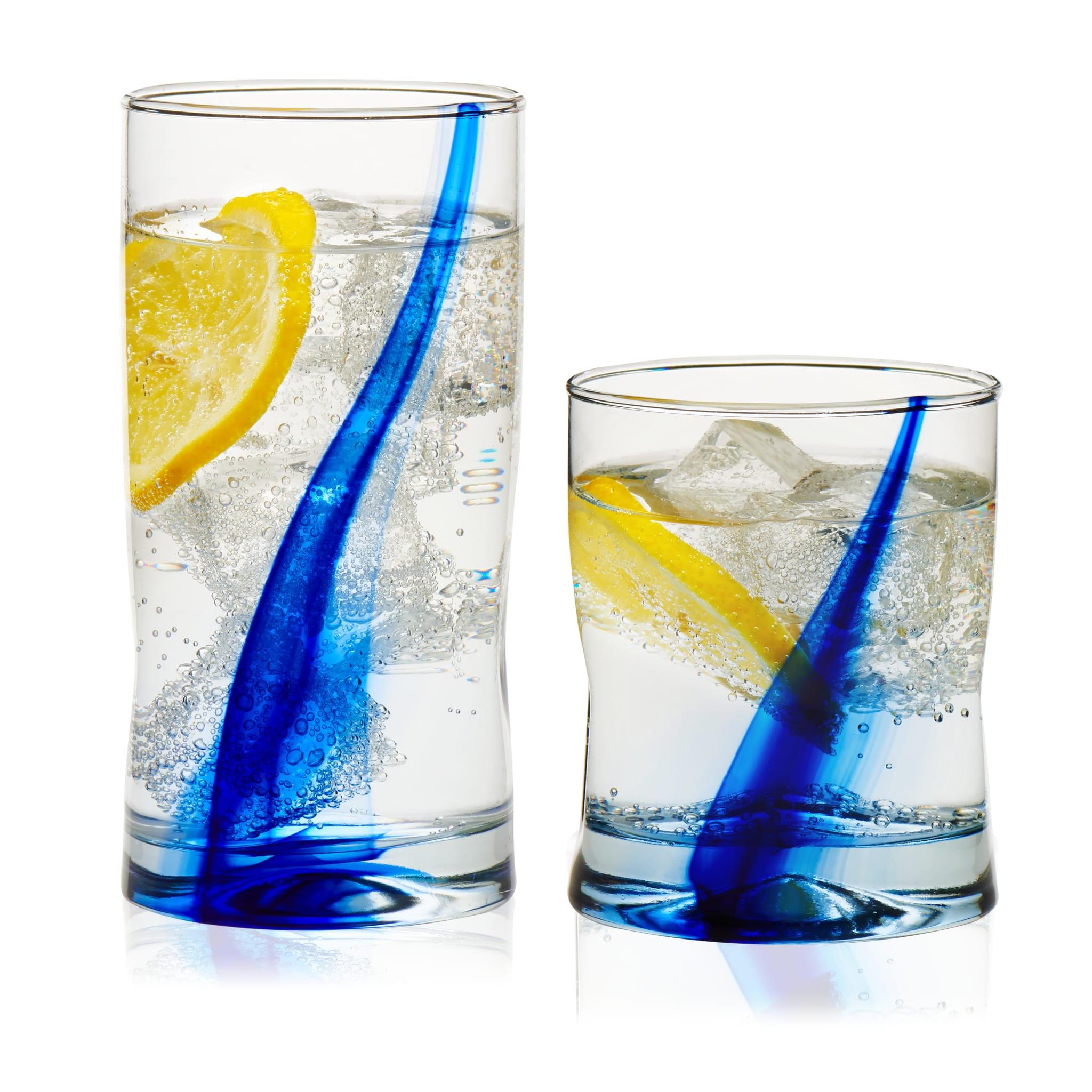 Blue Ribbon Libbey Impressions 16-Piece Tumbler and Rocks Glass Set