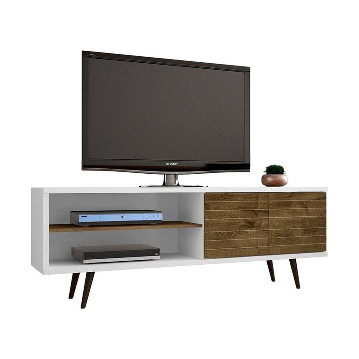 Liberty 2 Shelves and 2 Doors TV Stand for TVs up to 60" - Manhattan Comfort