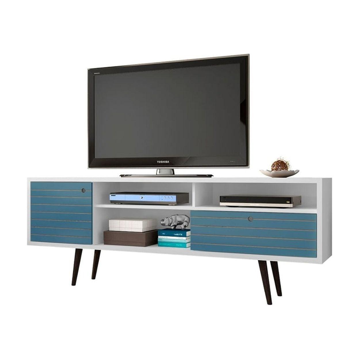 Liberty 3 Shelf and 1 Drawer TV Stand for TVs up to 65" - Manhattan Comfort