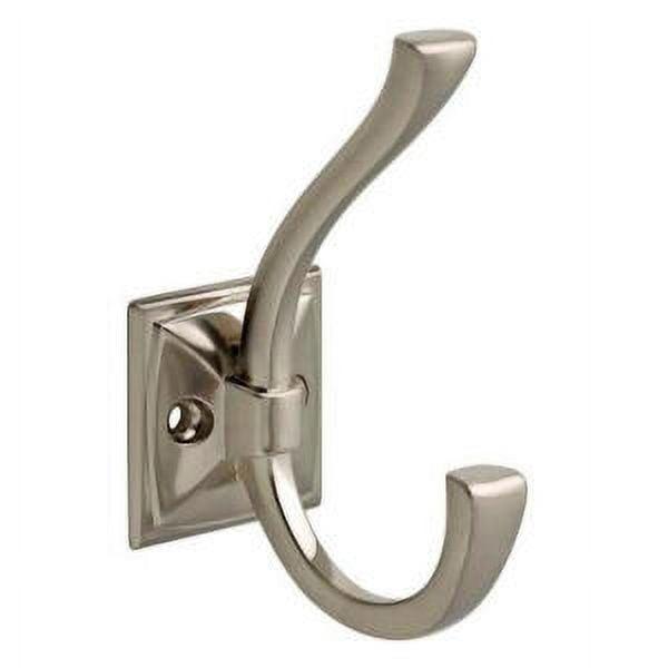 Satin Nickel Double Robe and Coat Hook