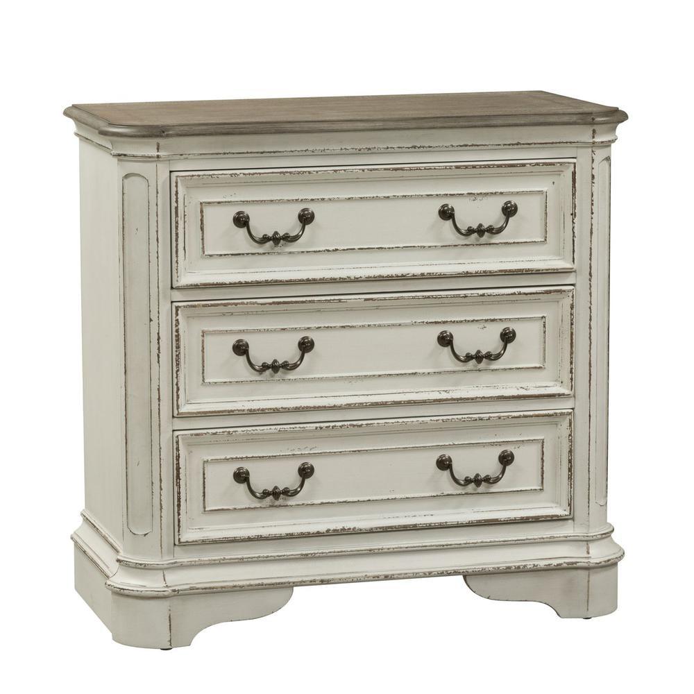 Laurel Foundry Modern Farmhouse® Colchester 3 Drawer w/ Charging Station - Antique White