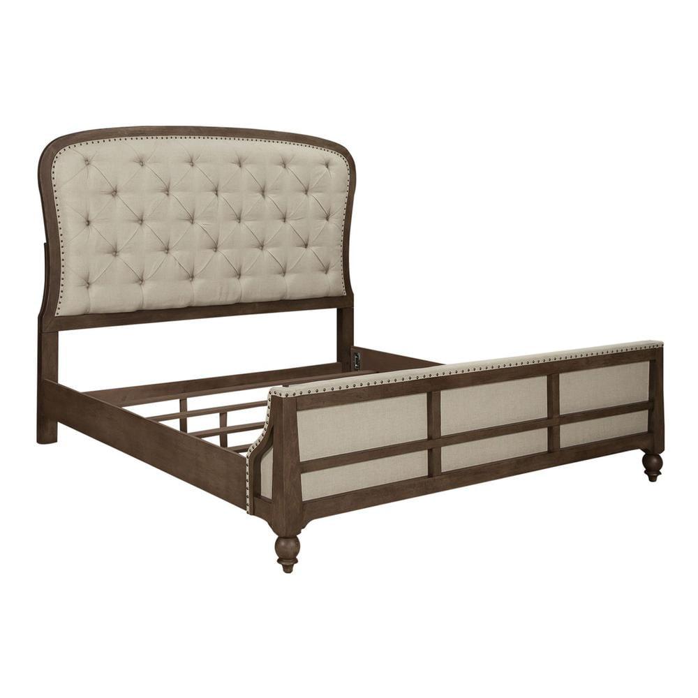 Liberty Furniture Industies, INC Americana Farmhouse King Shelter Bed in Dusty Taupe
