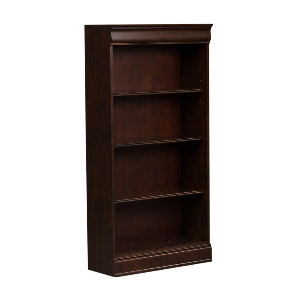 Brayton Manor Dark Brown Poplar 60" Bookcase with Adjustable Shelves