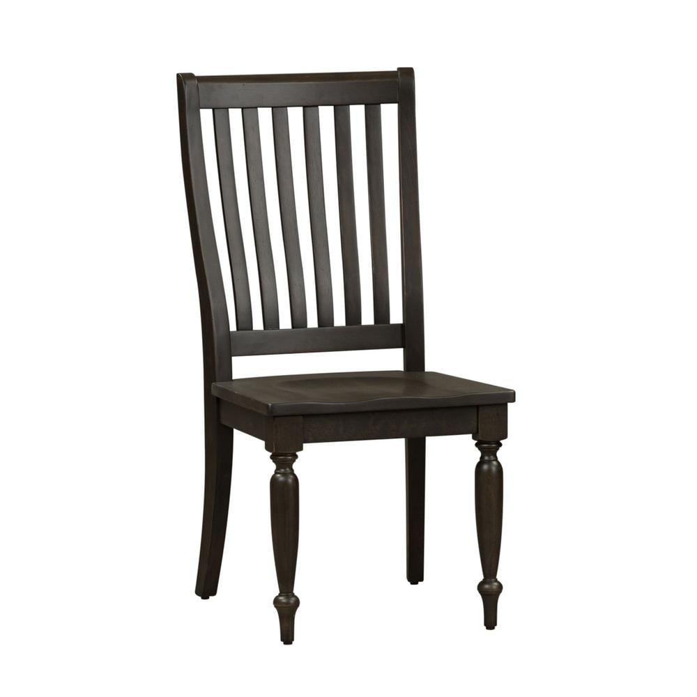 Liberty Furniture Harvest Home Slat Back Side Chair, W20 x D24 x H41, Black