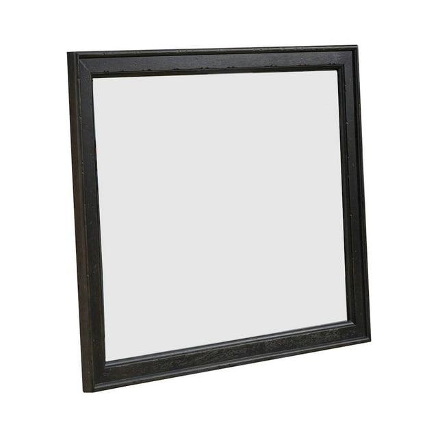 Liberty Furniture Industies, INC Landscape Mirror - Black Traditional Multi in Dusty Taupe