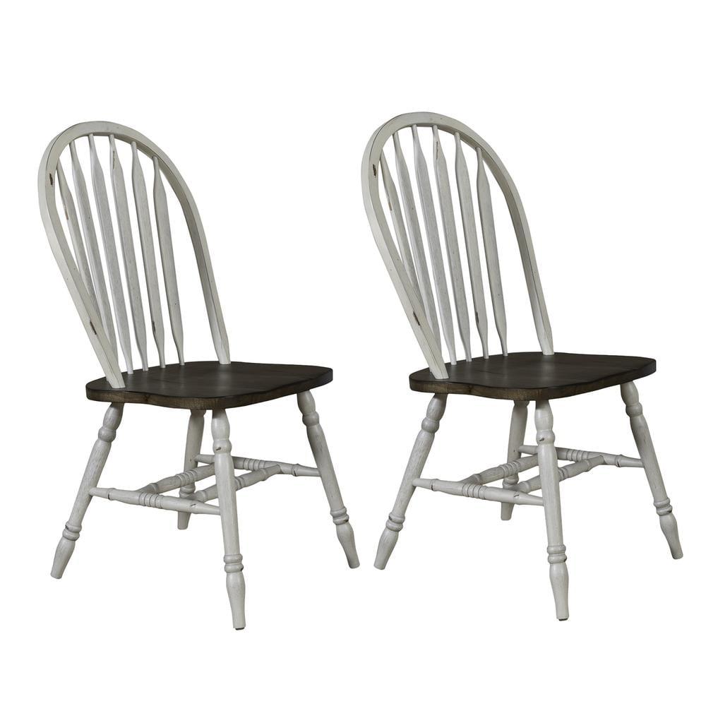 Carolina Crossing Windsor Side Chair- White- Set of 2