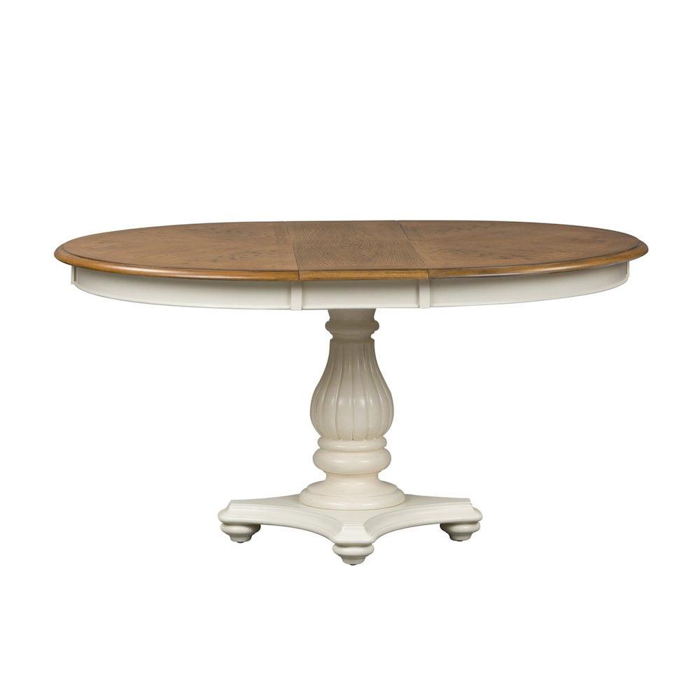Liberty Furniture Industies, INC Pedestal Table Set in Rubberwood Solids & White Oak Veneers