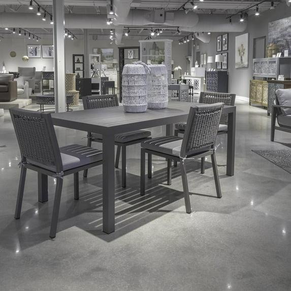Liberty Furniture Plantation Key 5 Piece Aluminum Outdoor Dining Set in Gray