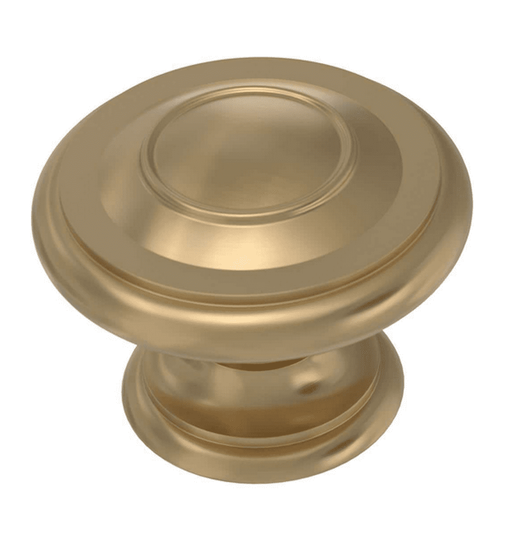 Champagne Bronze Round Classic Cabinet Knob with Mounting Hardware