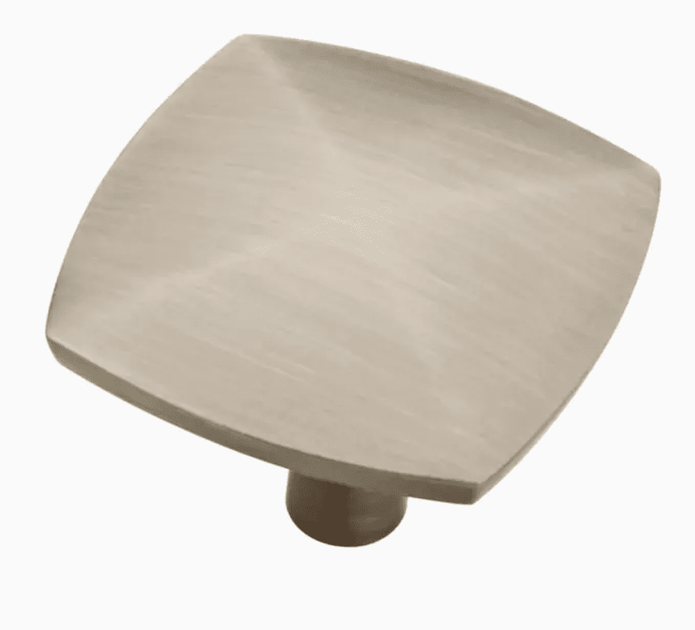 Devereux Brushed Nickel Square Cabinet Knob with Mounting Hardware