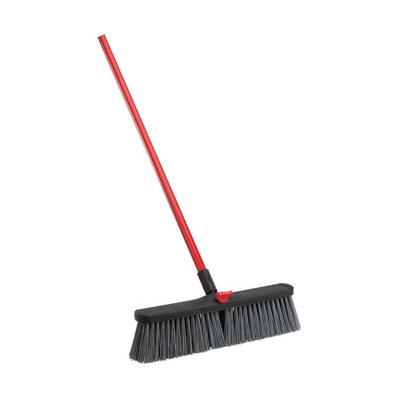 Libman 18 in. Rough Surface Push Broom Red Black