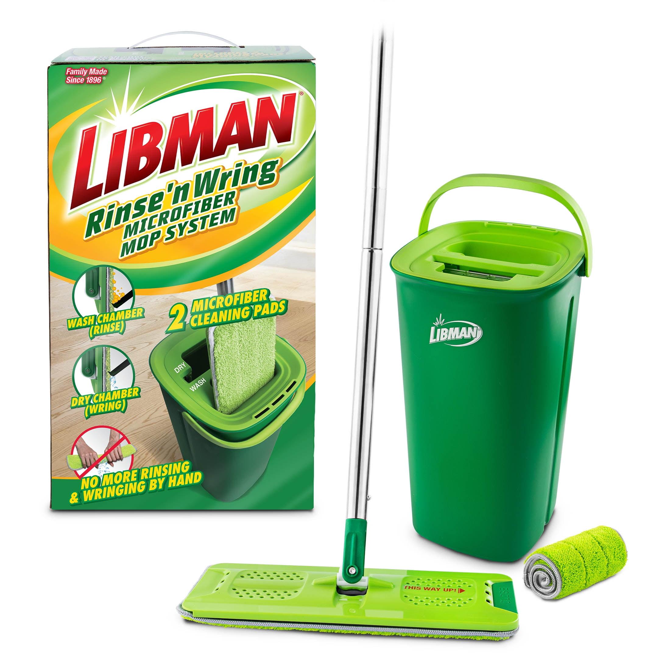 Libman Green Microfiber Mop with Dual Chamber Bucket System