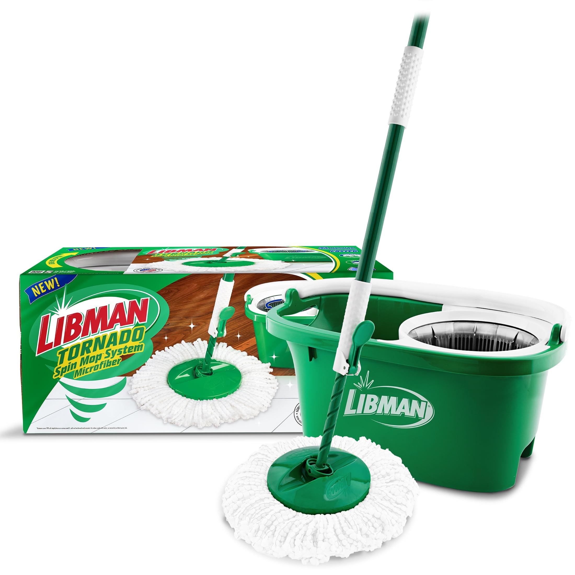 JepoIA All-In- One Microfiber Spin Mop and Bucket Floor Cleaning System, 2 Gallons, Green & White