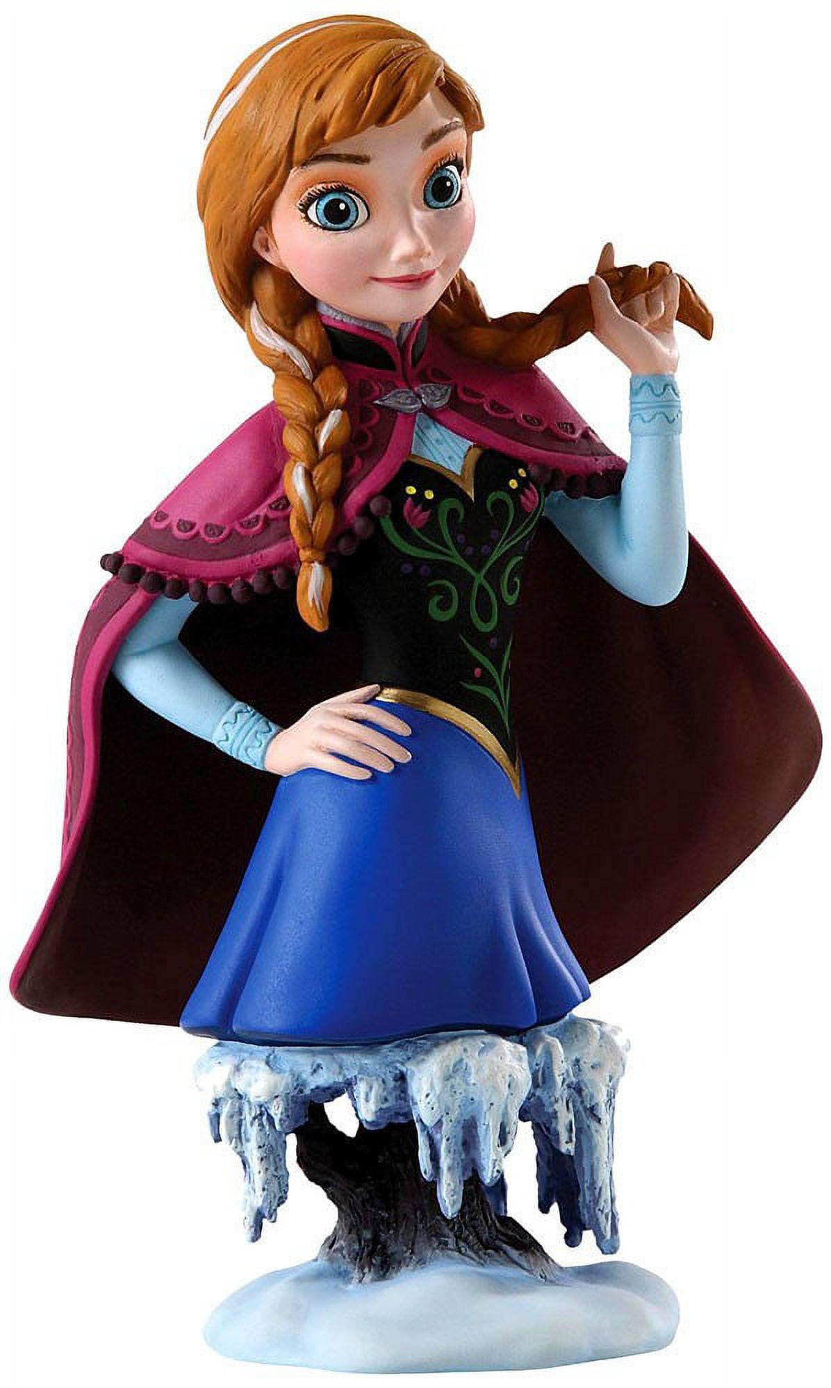 Disney 7" Blue and Burgundy Red Frozen Anna Christmas Tabletop Figurine