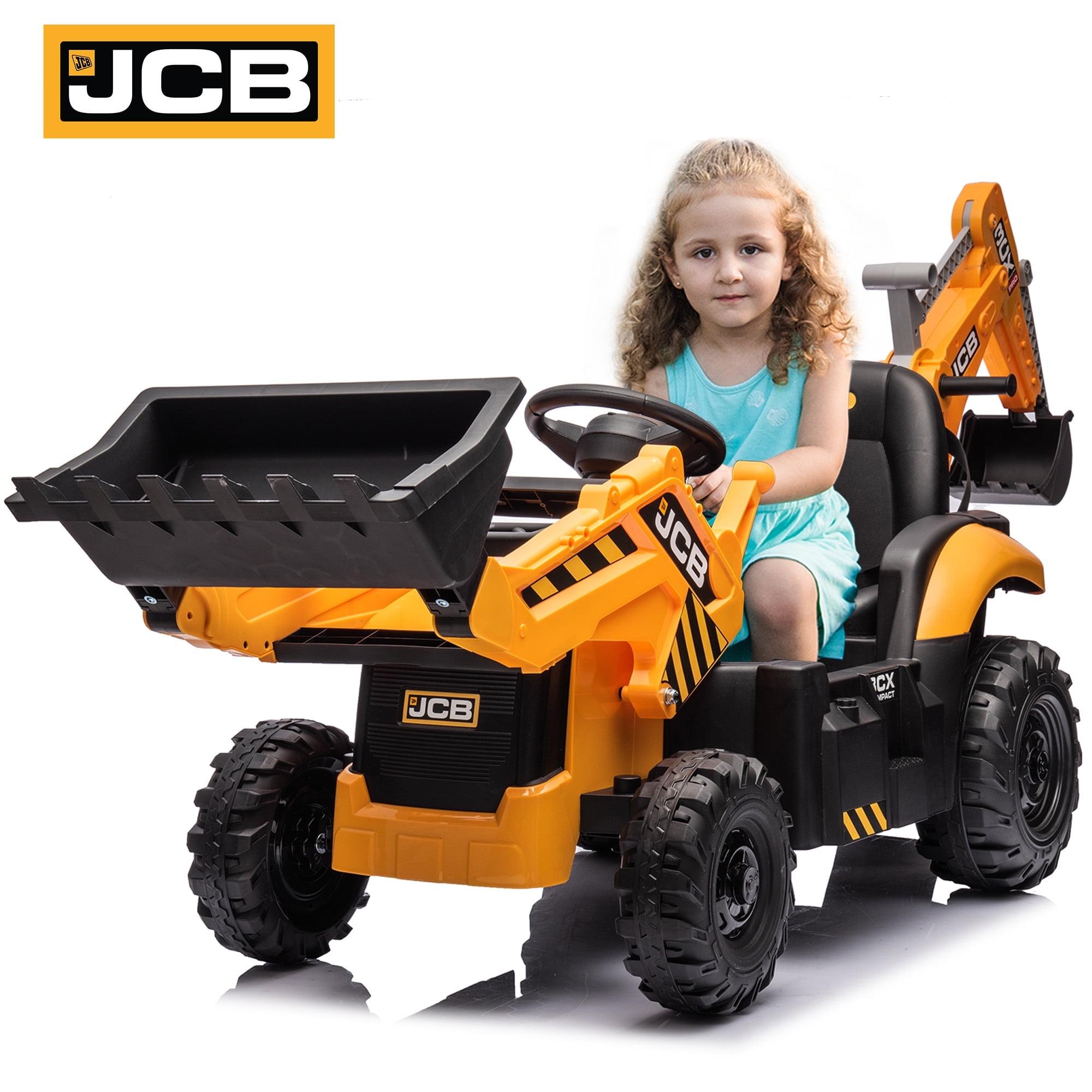 24V Yellow and Black Kids Ride-On Excavator with Remote Control