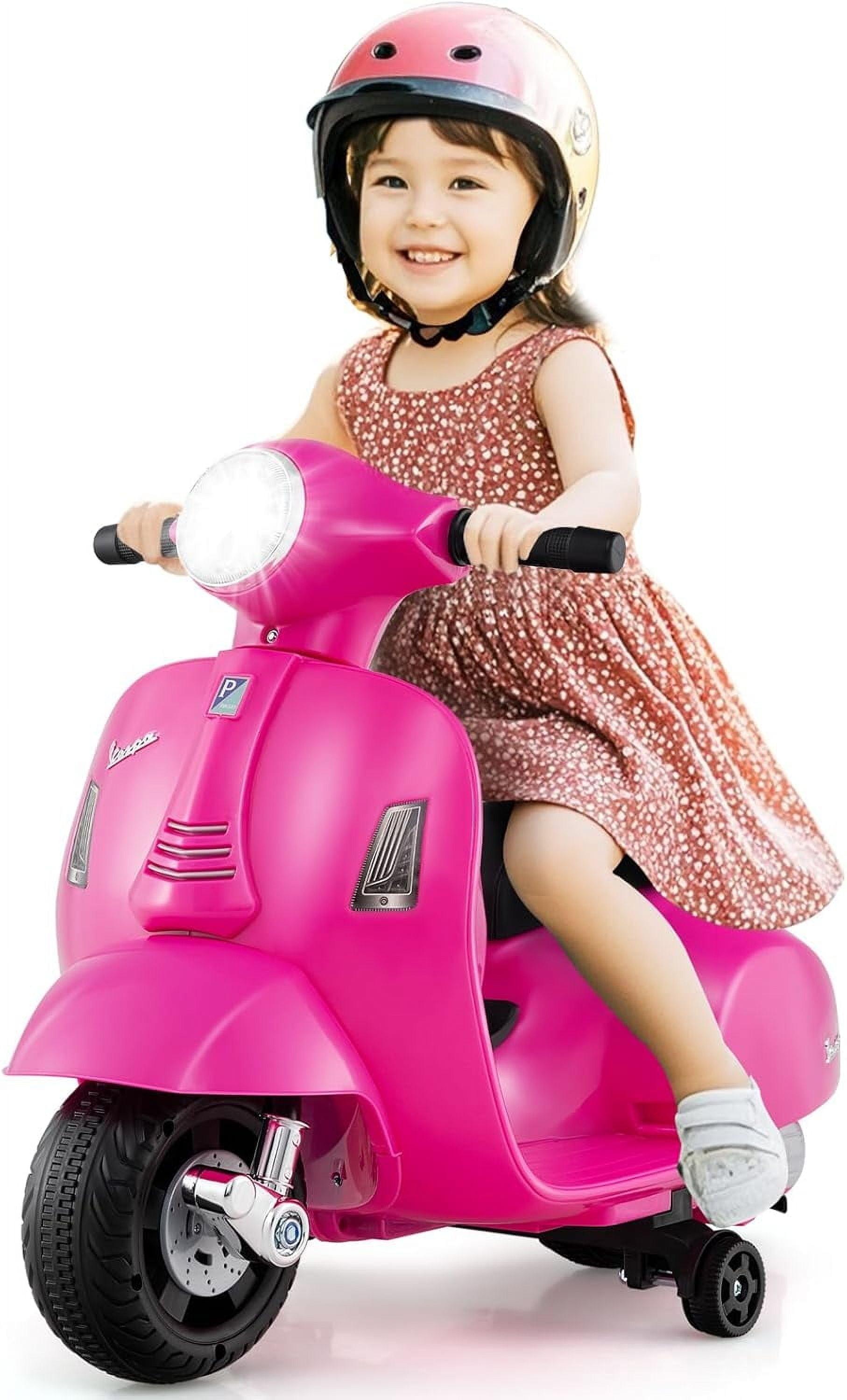 CIPACHO Kids Ride on Motorcycle with LED Headlight and Horn Sound, Kids Toys, Gift for Boys Girls-Pink