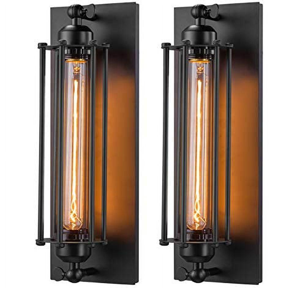 Licperron Industrial Wall Sconce E26 E27 Edison Vintage Wall Sconce Antique Wall Lamp Fixtures Bedside Bar Restaurant Hotel Lighting Decor 2 Pack