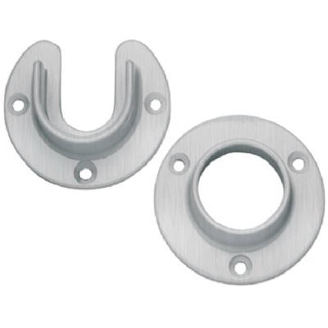 Lido Brushed Stainless Steel Closet Flange Set with Hardware