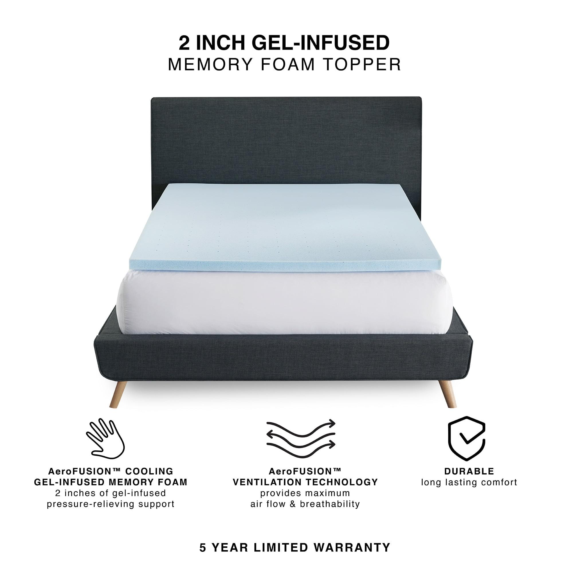 2" Gel-Infused Memory Foam Mattress Topper