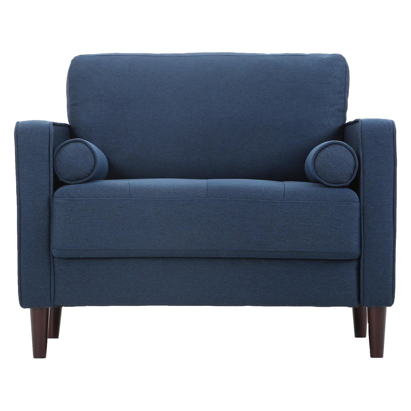 Lifestyle Solutions Lorelei Lounge Chair, Navy Blue Fabric