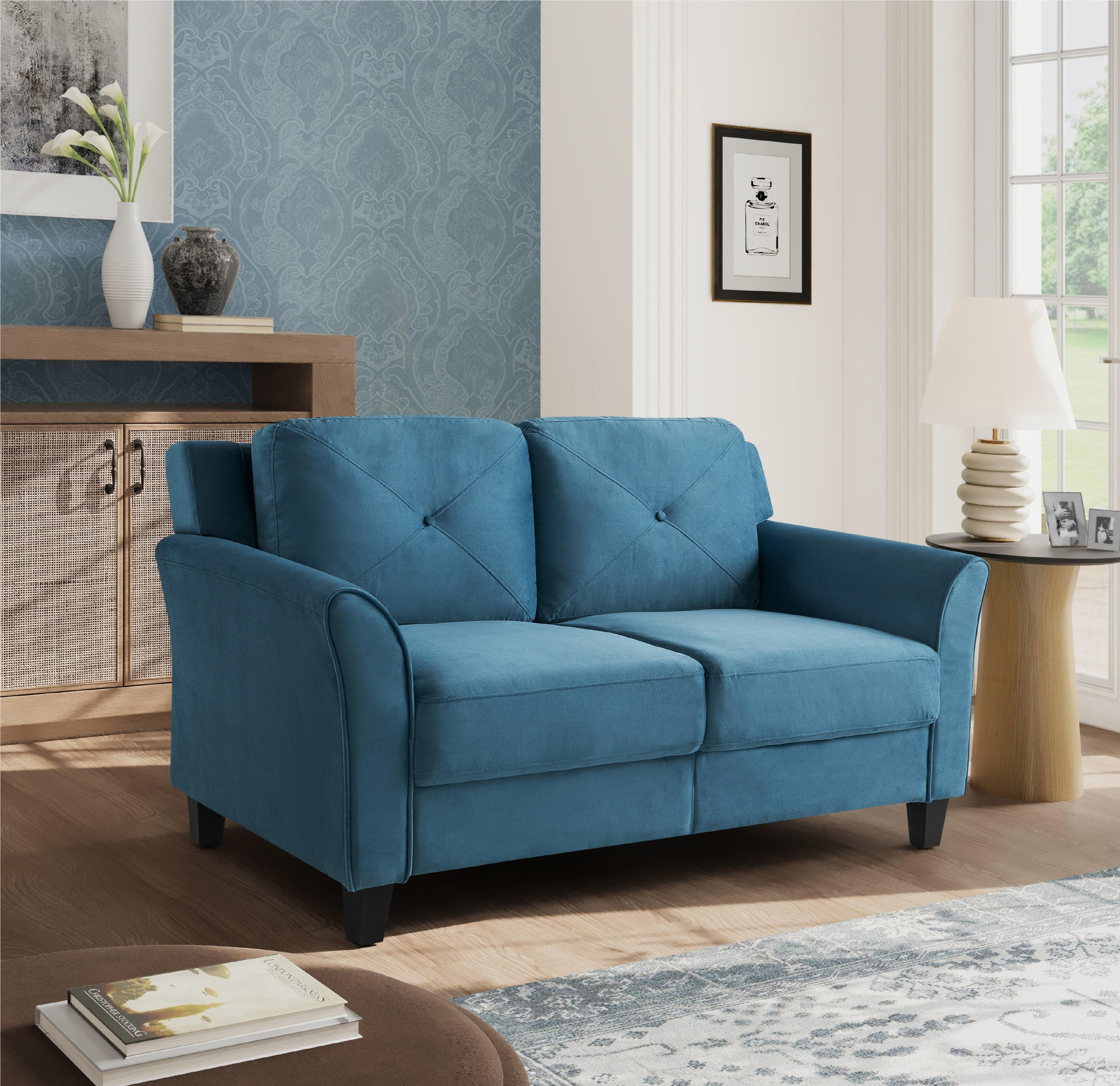 Lifestyle Solutions Harper Loveseat Blue Velvet