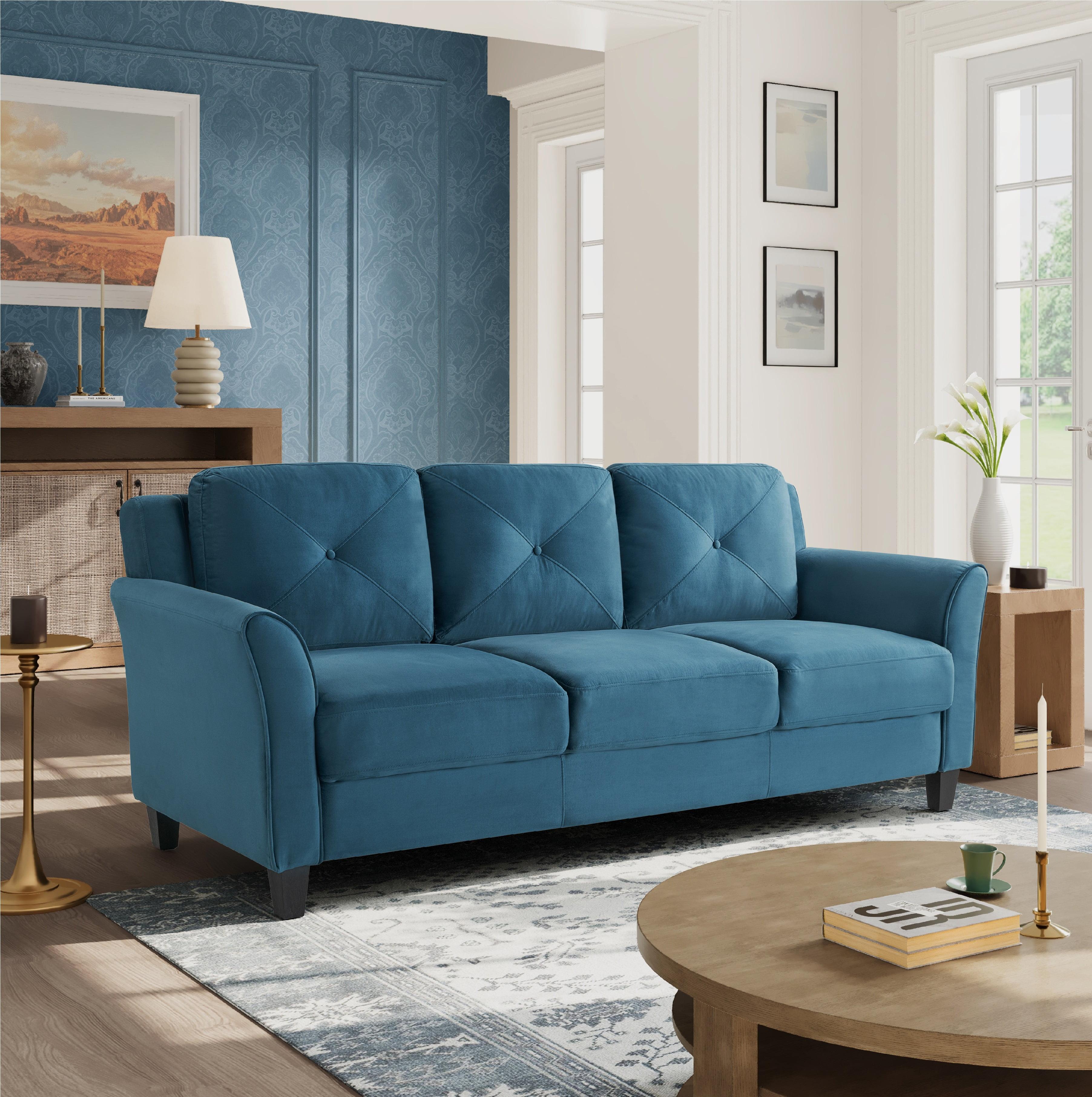 Lifestyle Solutions Harper Sofa Blue Velvet