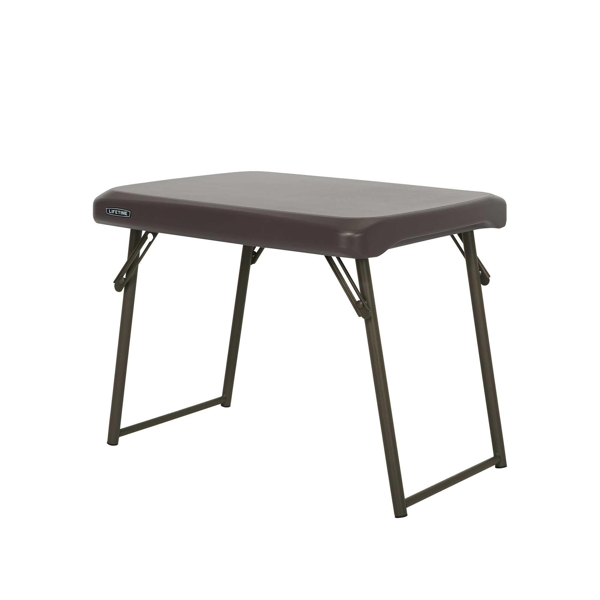 Lifetime 24-Inch Brown HDPE Folding Table with Steel Frame