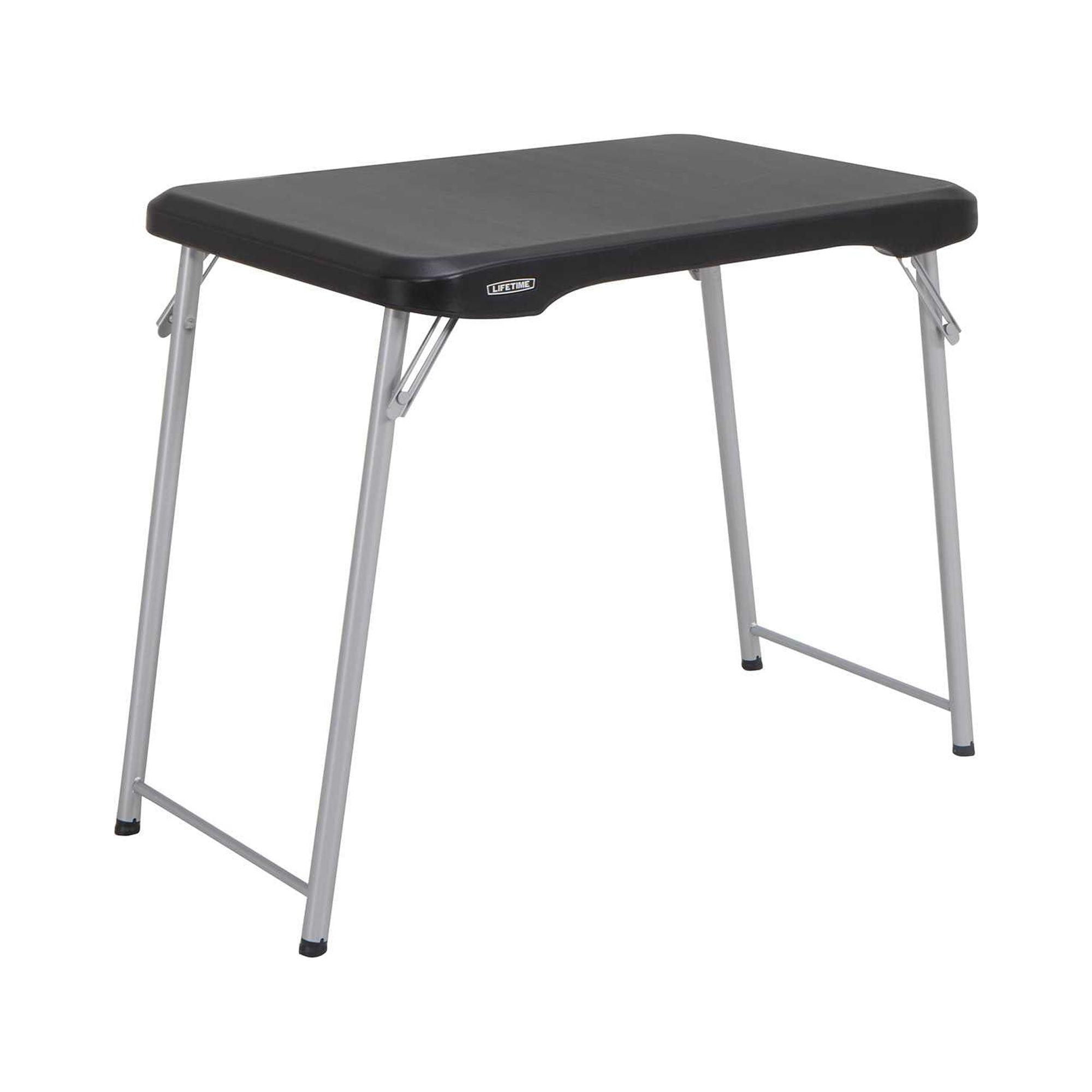 Lifetime 30-Inch Black and Silver Folding Utility Table