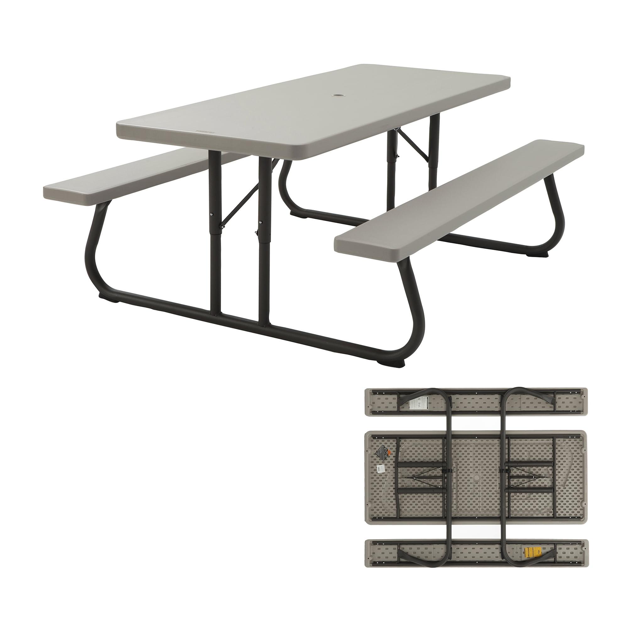 Lifetime 6-Foot Putty Folding Picnic Table with Steel Frame