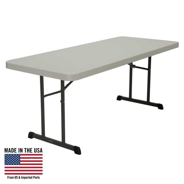 Lifetime 6 Foot Rectangle Folding Table, Indoor/Outdoor Professional, Putty (80126)