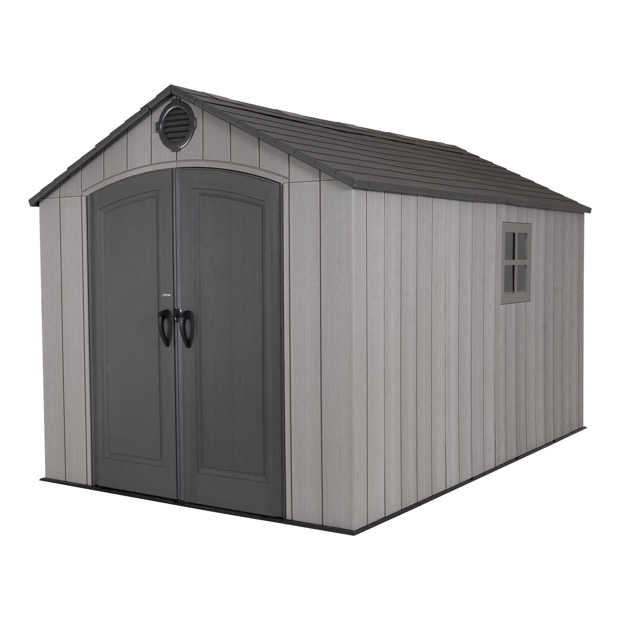 8 Ft. x 12.5 Ft. High-Density Polyethylene (Plastic) Steel Reinforced Outdoor Storage Shed